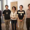 Katleijne Schiltz mit den Tagungshilfskräften