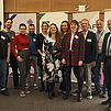 President Prof. Dr. Udo Hebel posing with conference organizers